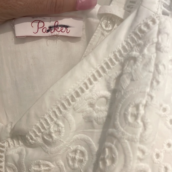 Parker Genevieve Long Eyelet Dress - Ivory - Picture 4 of 9